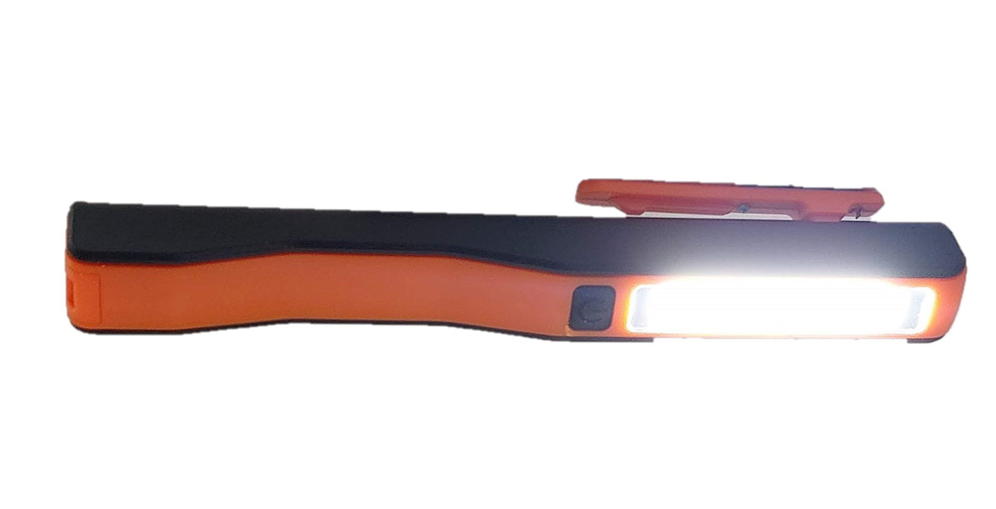 Kynälamppu ladattava magneetilla ja taskupidikkeellä 200-Lumens