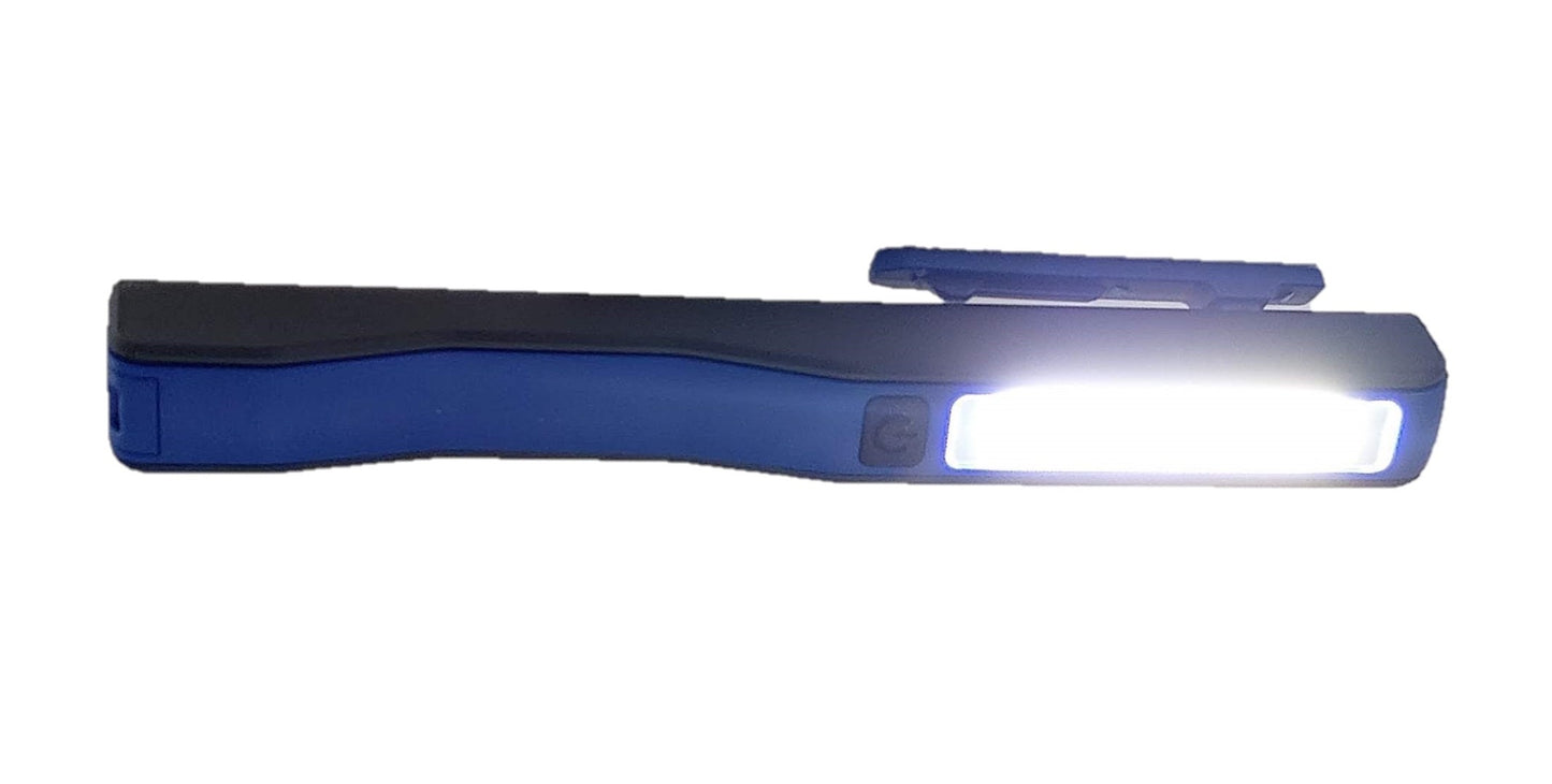 Kynälamppu ladattava magneetilla ja taskupidikkeellä 200-Lumens